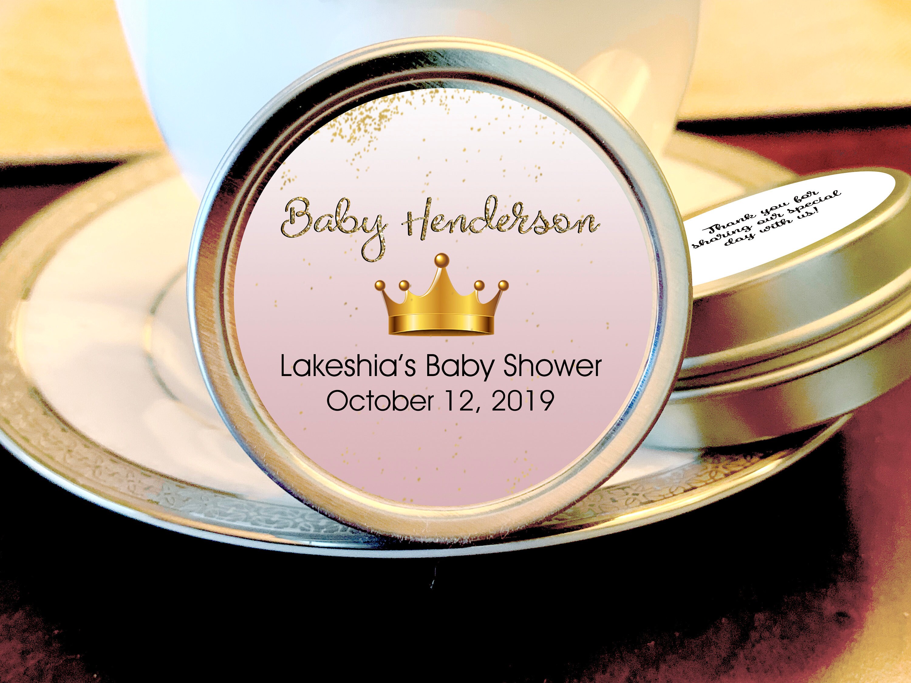 crown baby shower favors