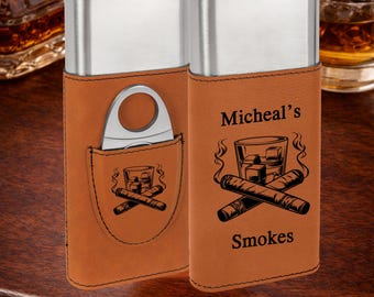 Personalized Monogram Cigar Holder | Saddle | Gifts for Dad | Gifts for Him | Groomsmen Gifts | Boyfriend Gifts | Christmas Gift