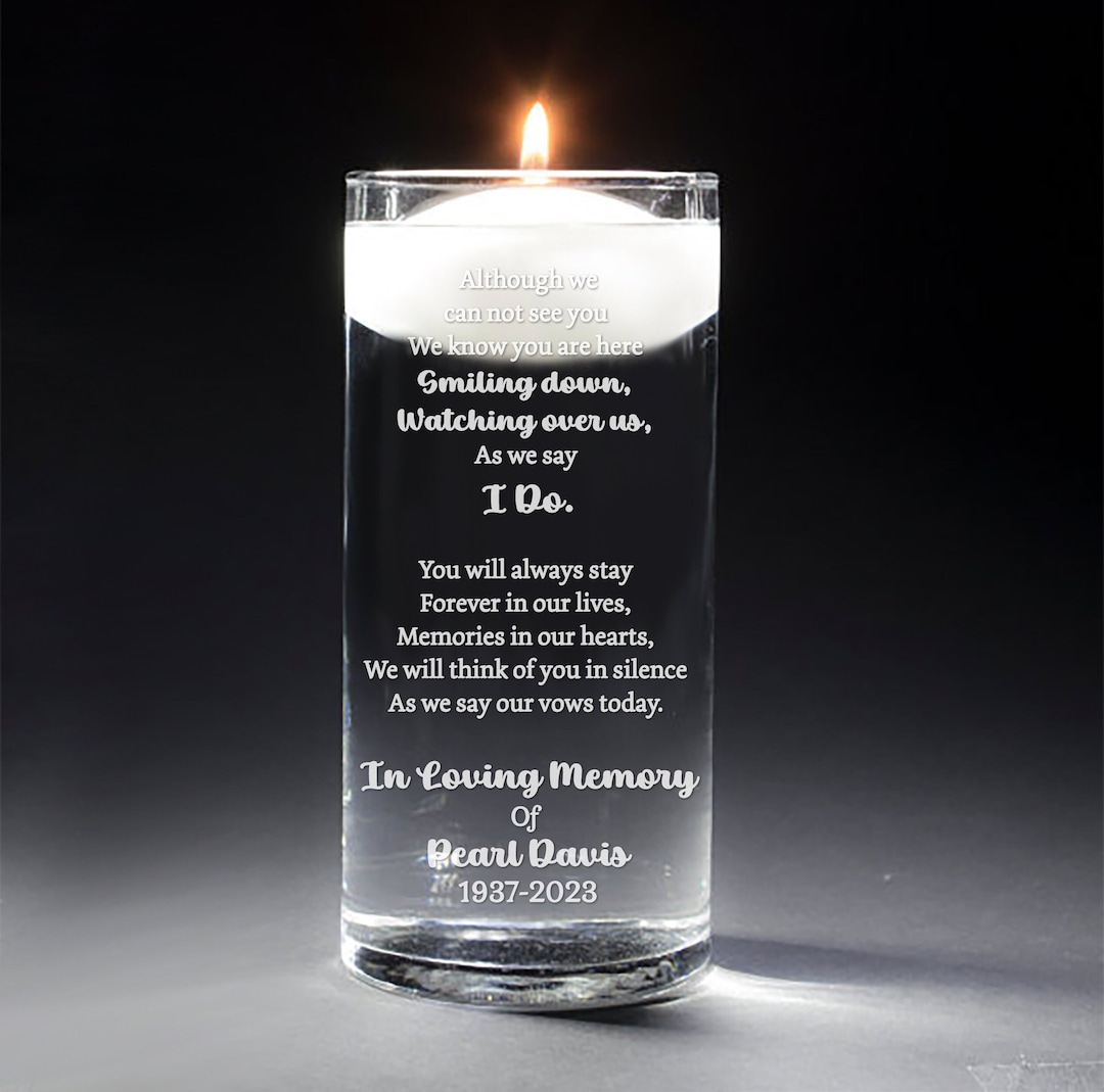 Personalized Memorial Vase, in Loving Memory Vase, Floating Wedding