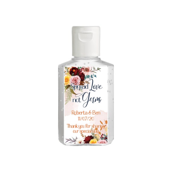 Floral Bridal Shower Hand Sanitizer Floral Party Favor Floral Birthday Party Floral Party Gifts Floral Mini Hand Sanitizer Labels