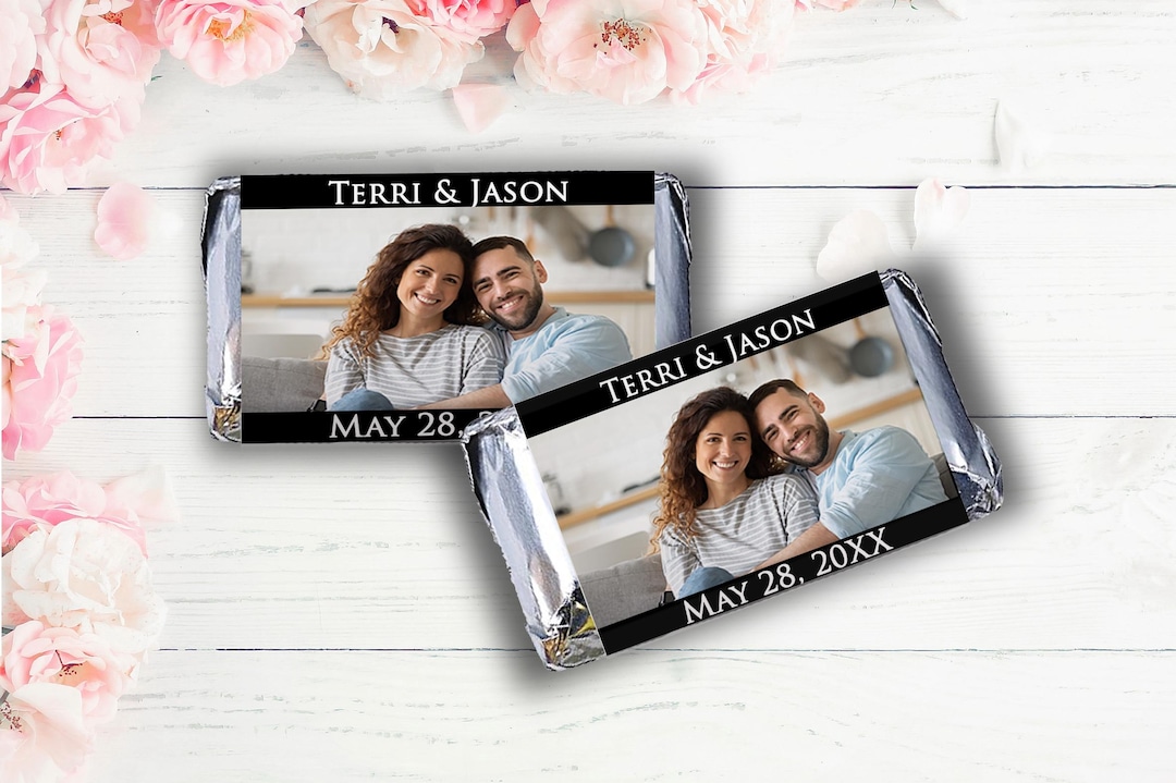 Personalized Photo Chocolate Wrappers | Nugget Candy Stickers | Mini ...