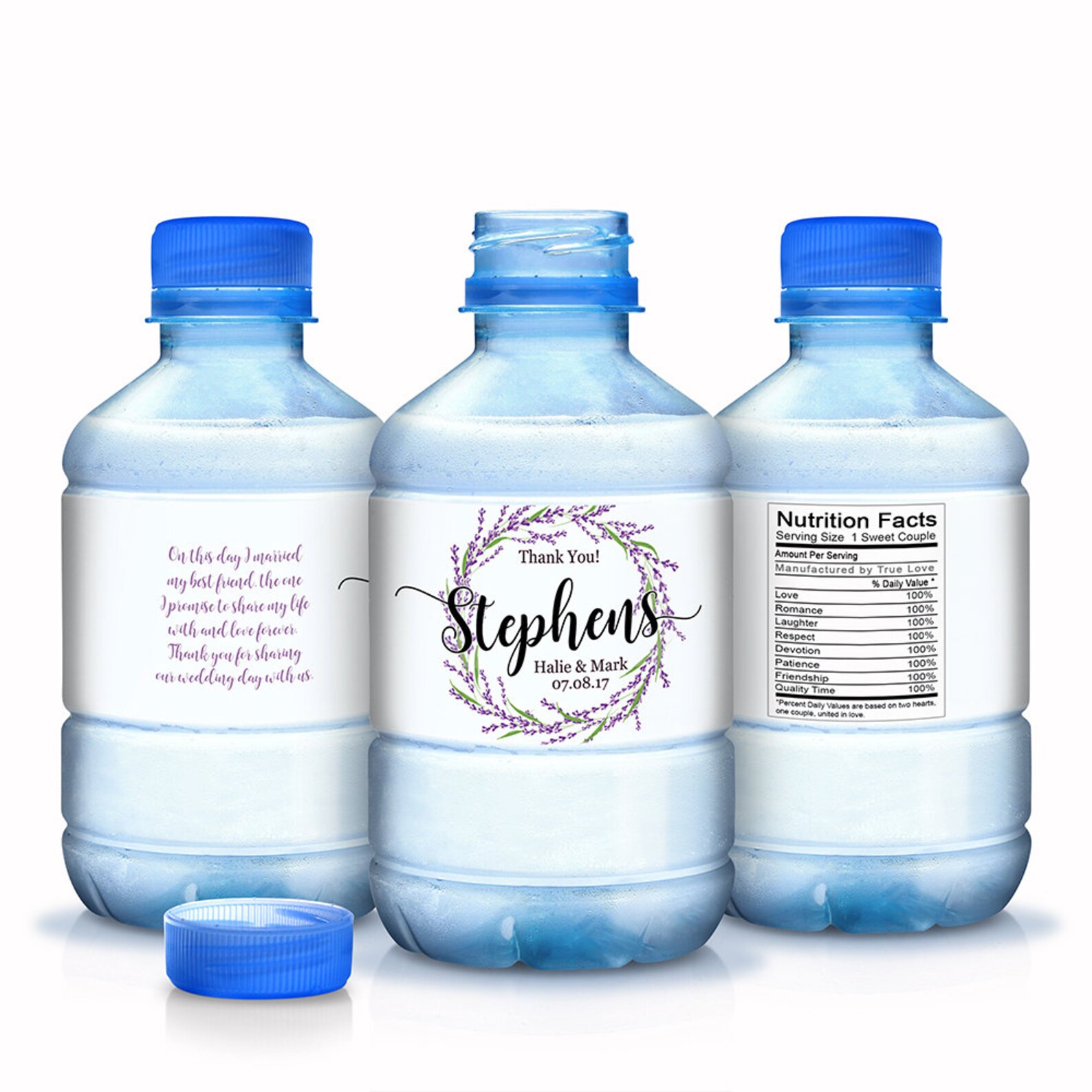 30 Wedding Decor Wedding Water Bottle Labels Bridal Shower Etsy