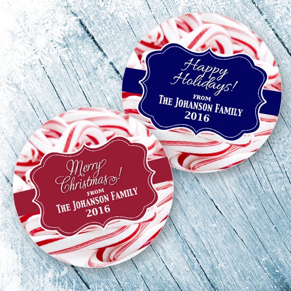 Merry Christmas Labels, Merry Christmas Stickers, Happy Holiday Labels, Happy holidays stickers, Christmas Card Seals, Gift Stickers Il_570xn