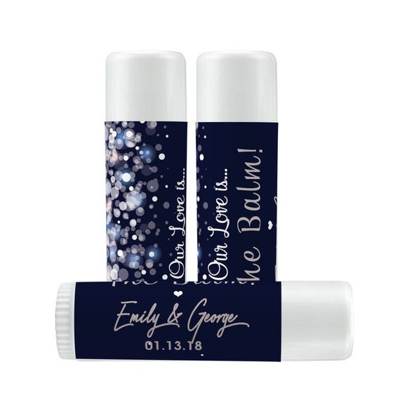 Lip Balm Labels - Personalized Lip Balm Labels - Bridal Shower Lip Balm labels - 1 Sheet of 12 Lip Balm Labels - Winter Lip Balm Labels Il_570xn
