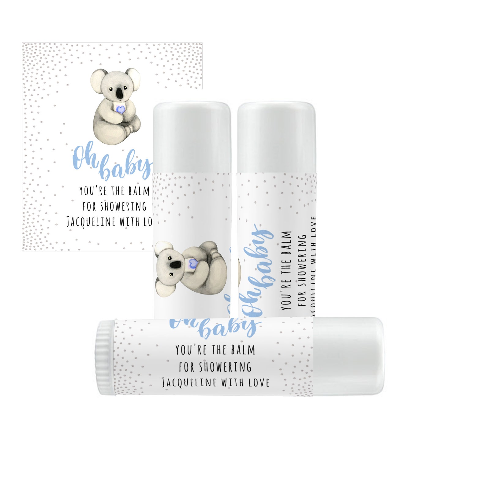 Baby Shower Lip Balm Labels Personalized Lip Balm Labels 1 Etsy