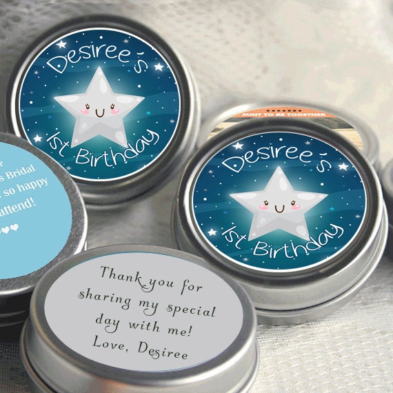 First Birthday Party Favors First Birthday Mint Tins First Birthday Candy Favors First