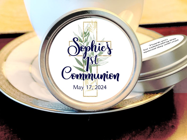Communion Mint Personalized Communion Favors | Mint Tins, Custom Candy - Etsy