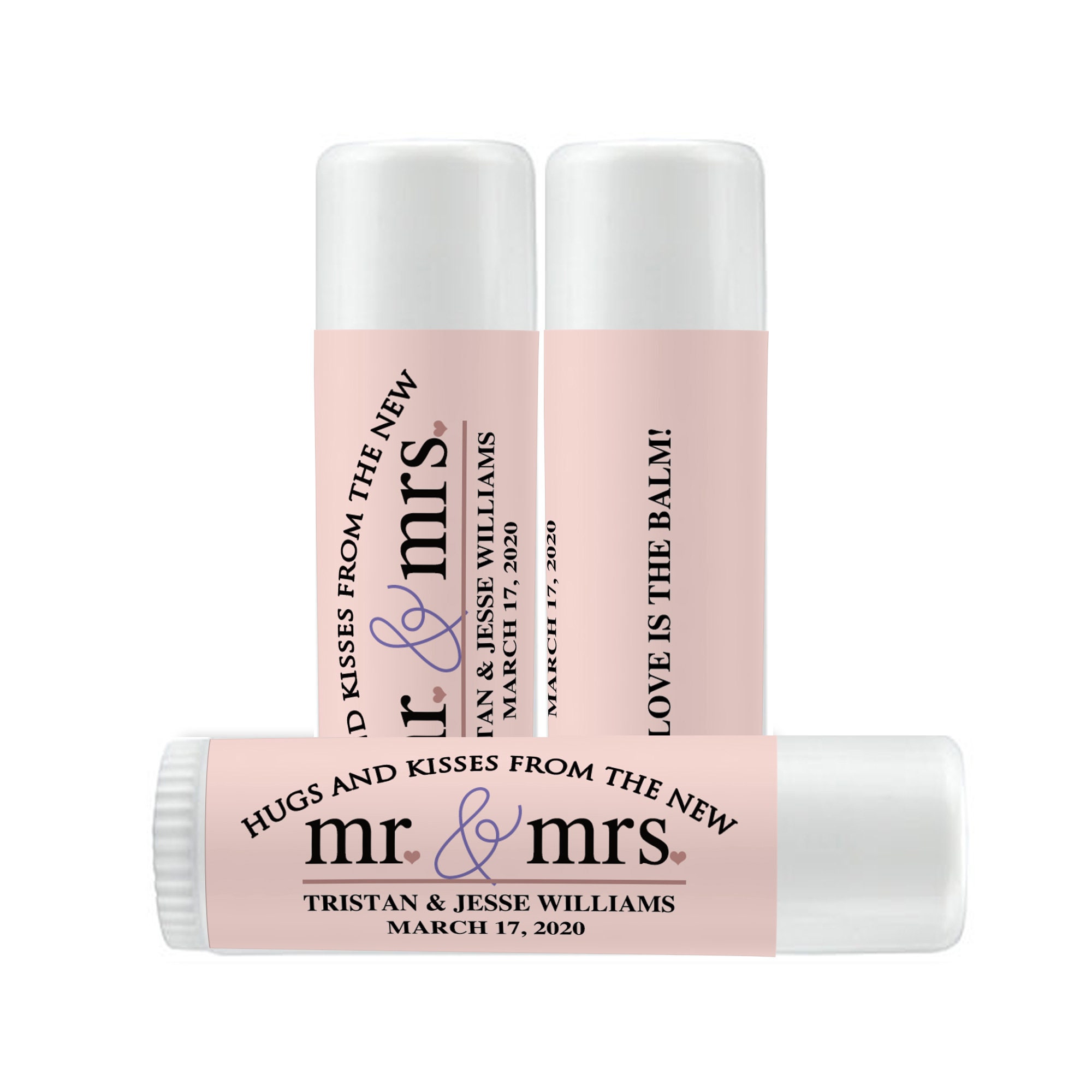 Personalized Mr and Mrs Lip Balm Labels Wedding Favors 1 - Etsy