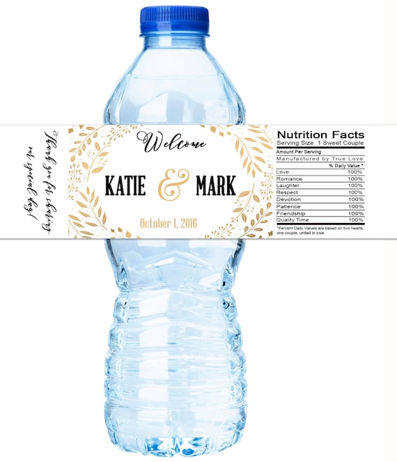 packaged drinking water bottle labels