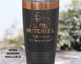 Personalized Black & Rose Gold 20 oz Tumbler | Christmas Gift, Stocking Stuffer, Gifts for Him and Her, Personalized Drinkware, 70+ Designs