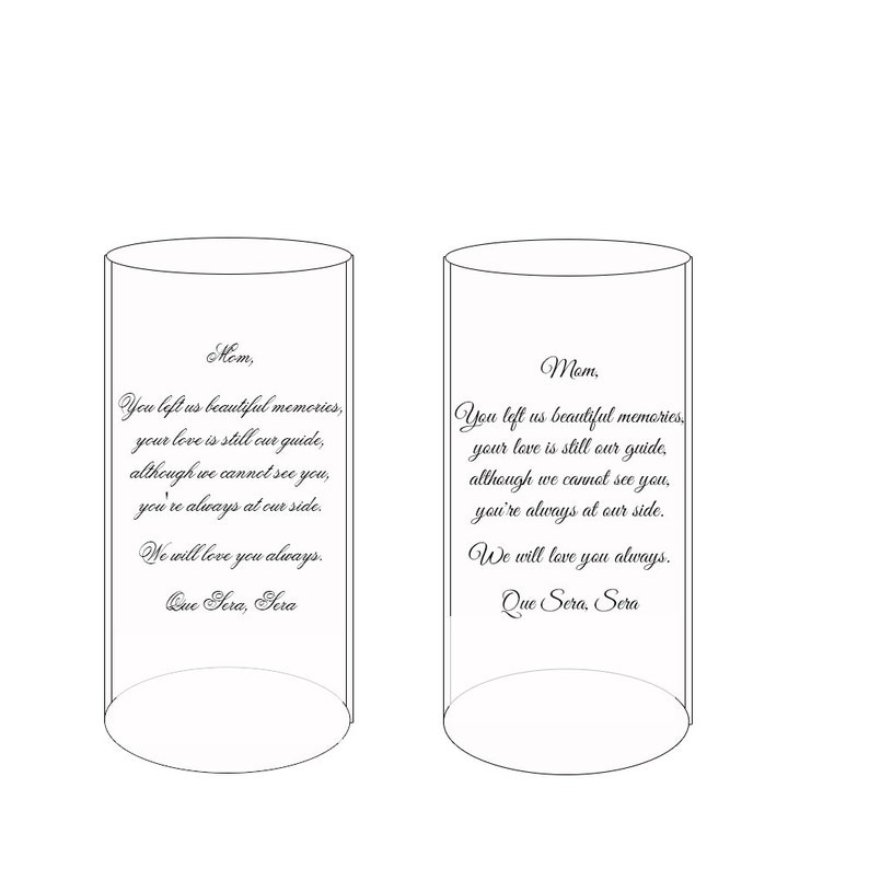Personalized Memorial Vases in Loving Memory Vase floating Etsy