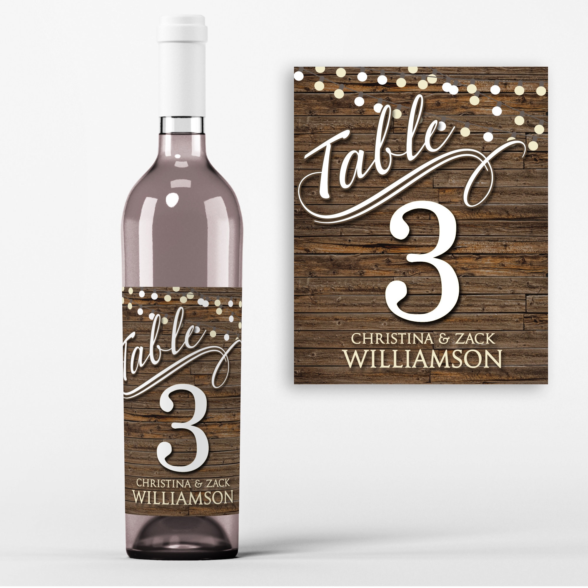 table number wine labels wedding wine favors table no wine labels