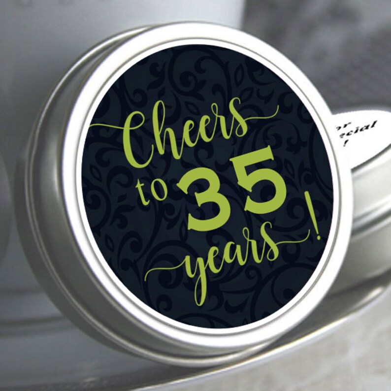 Cheers to 35 Years Retirement Mint Tins RetireMints Etsy