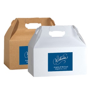 Personalized Welcome Box Labels -  Wedding Welcome Bag Labels - Wedding Favor Labels - Welcome Stickers - Box Stickers