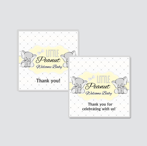 Little Peanut Baby Shower Printable Favor Tag Our Little Peanut Baby Shower Favor Tags Thank You Tag Little Peanut Favor Tags