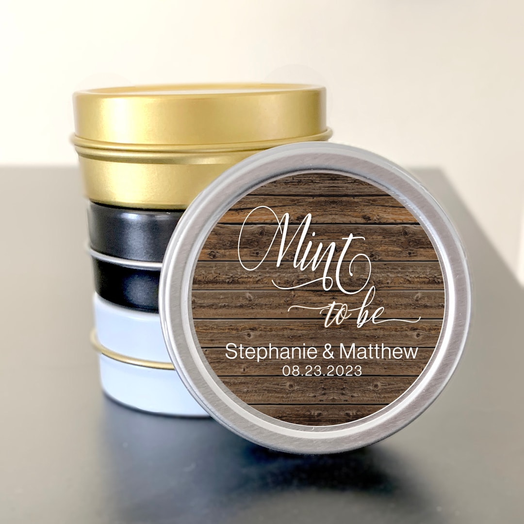 Mint Tin Wedding Favors Mint to Be Gold, Silver, White, Black Tins Mint