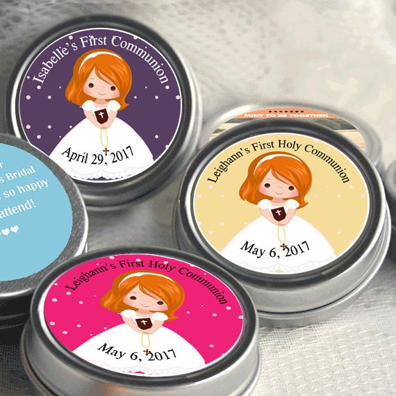 First Holy Communion, Candy Tins, Girls Holy Communion Mint Tins