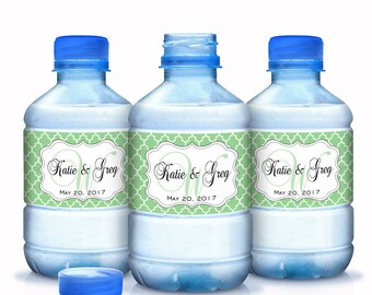 30 Wedding Water Bottle Labels, Monogram Water Bottle Labels, Bottled Water Labels, Wedding Water Labels, Welcome Wedding Bags, Custom Color