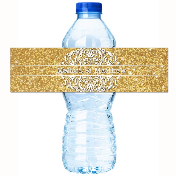 30 Wedding Water Bottle Labels, Personalized Water Bottle Labels, 30 ...