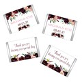 Personalized Burgundy Rose Chocolate Wrappers for any event | Miniatures and Nuggets