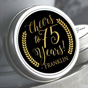 75th Birthday Mint Tin Favors 75th Birthday Favors 75th Birthday Ideas 75th Birthday Mints 75th Birthday Birthday Favors image 5