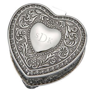 Heart Shaped Jewelry Box Personalized Jewelry Box Bridesmaid Gift ...