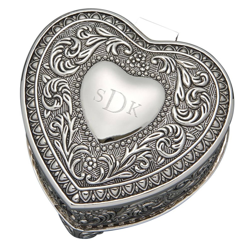 Heart Shaped Jewelry Box Personalized Jewelry Box Etsy