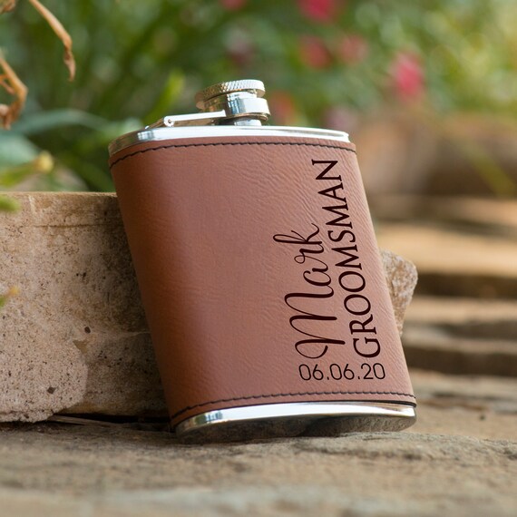 8oz Flask CUSTOMIZED wedding Laser Engraved OLD ENGLISH FONT 8oz Flask CUSTOMIZED wedding Laser Engraved OLD ENGLISH FONT