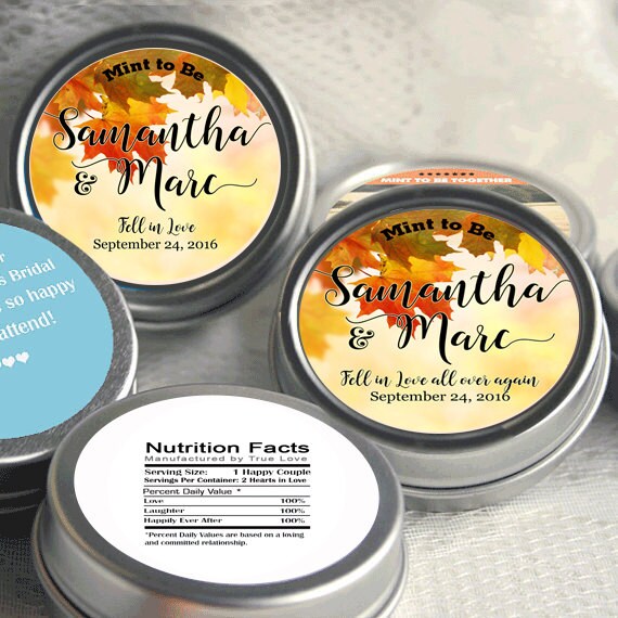 Mint To Be Fall Wedding Favors Fall Weddings Rustic Weddings