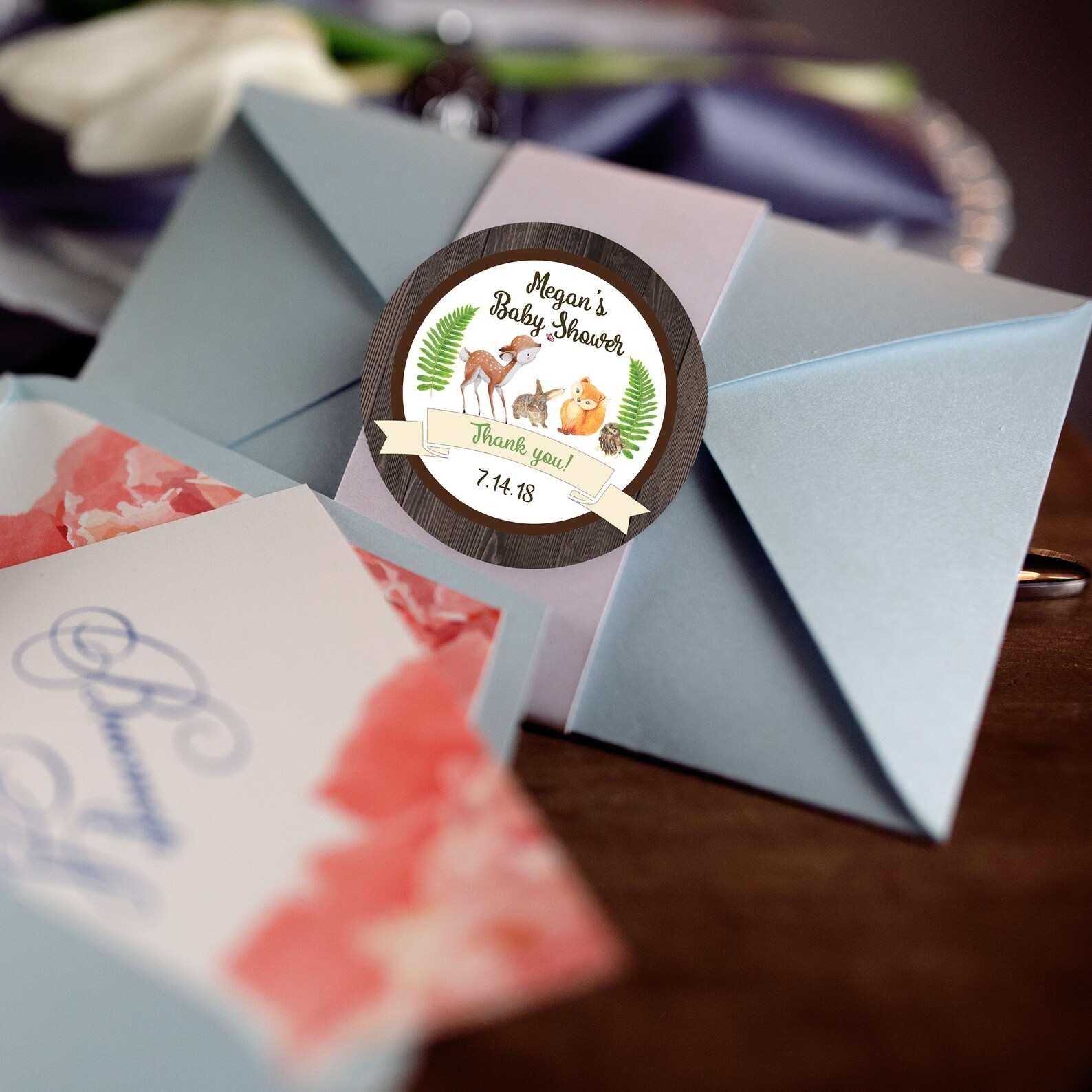 30 Glossy Round Labels Baby Shower Favor Labels Baby Etsy