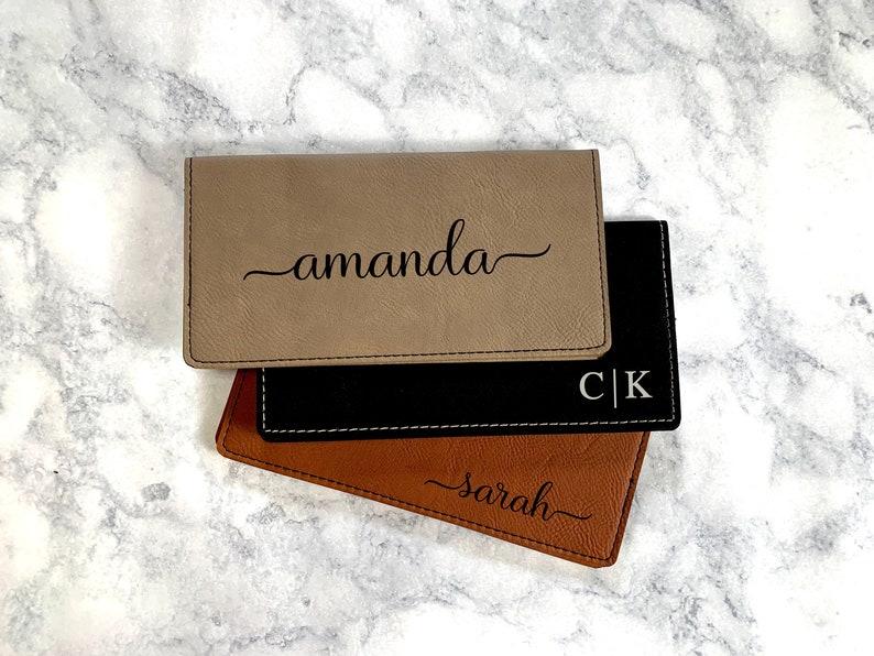 Checkbook Wallet and Holder Custom Checkbook Checkbook Case Leather Checkbook Personalized Checkbook Cover Custom Checkbook Covers