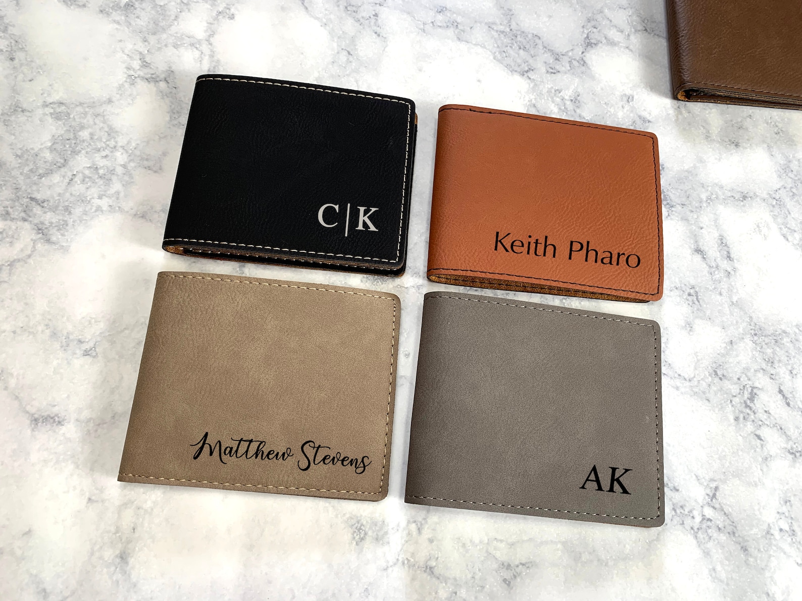Personalized Men's Wallet Monogrammed Wallet Etsy