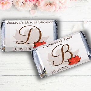 Personalized Wedding Favors | Fall Chocolate Printed Wrappers | Nugget & Miniature Candy Wrappers | Fall Leaves Autumn Favors