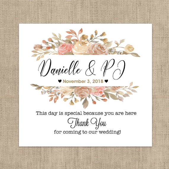Fall Roses Large Hershey Wrappers - Fall Wedding Favors, Birthday Favors, Bridal Shower, fall Watercolor (Set of 12) Il_570xn