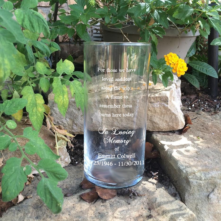 Personalized Memorial Vases In Loving Memory Vase Floating Wedding