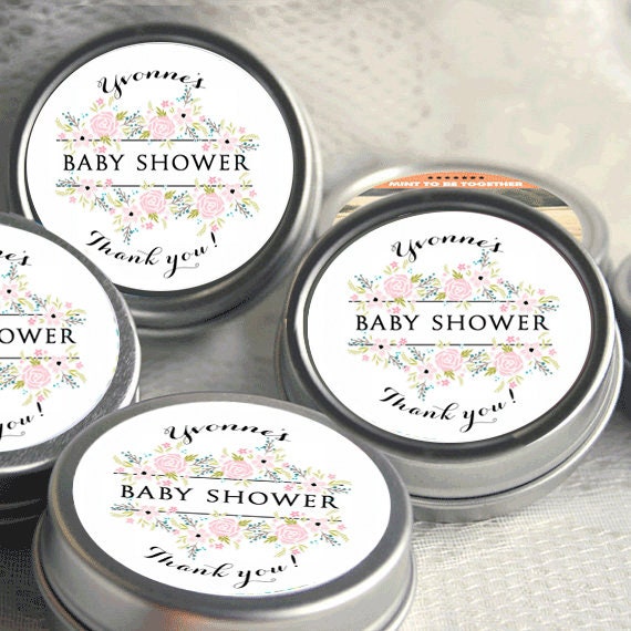 baby shower favor mint tins