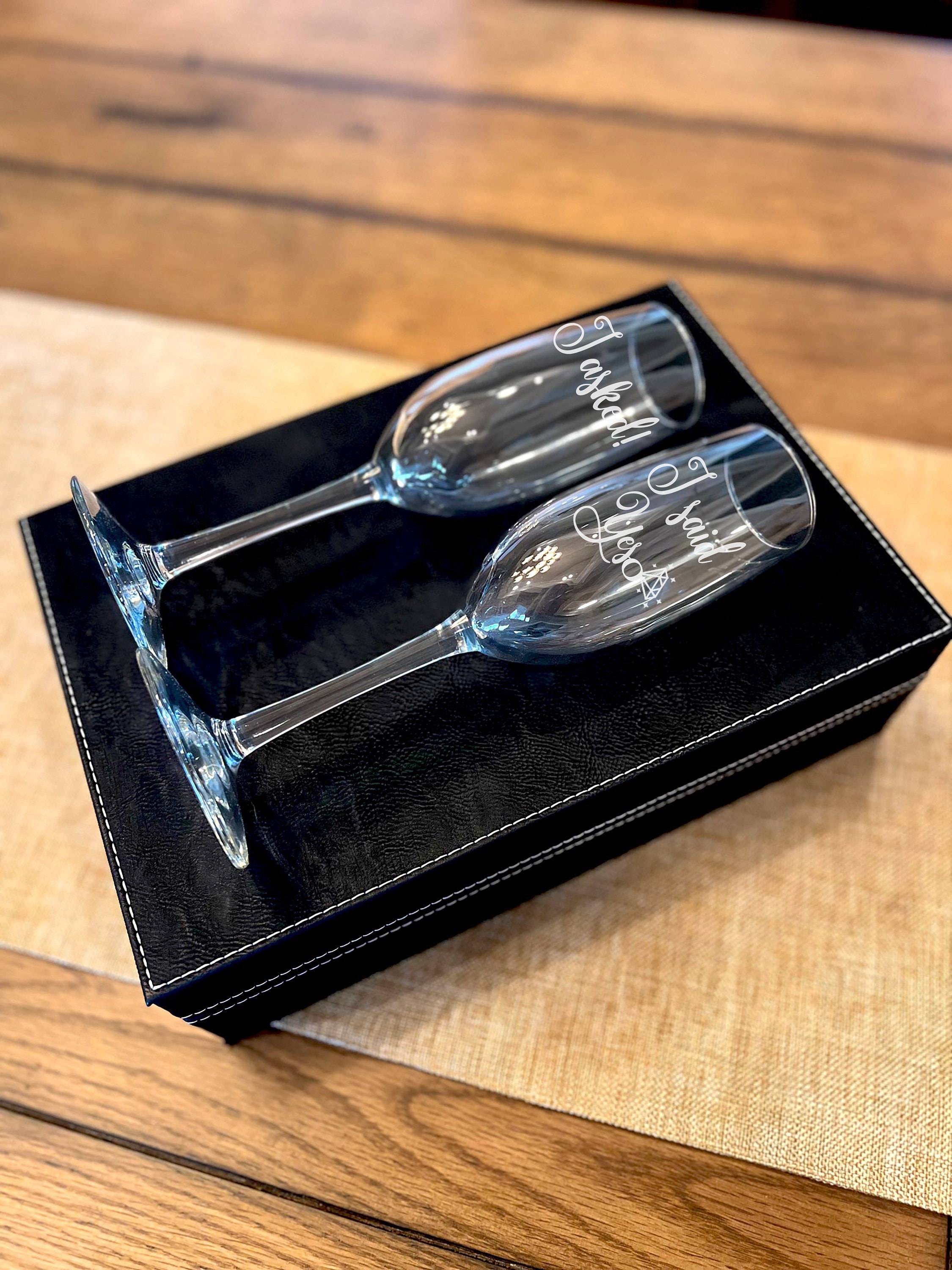 Engraved Wedding Toasting Glasses
