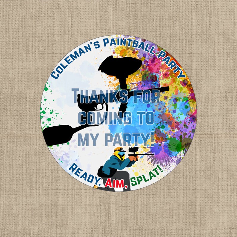 Personalized Paintball Stickers Printable Download Paintball Etsy