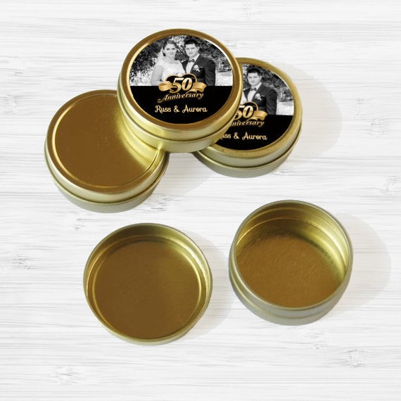 Anniversary Favor Tins Gold Anniversary Favor Tins Mint Tin