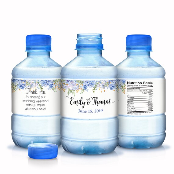 Wedding Water Bottle Labels - 30 Wedding Water Labels - Hydrangea Water Bottle Labels - Hydrangea Wedding Favors - Summer Wedding Favors Il_570xn