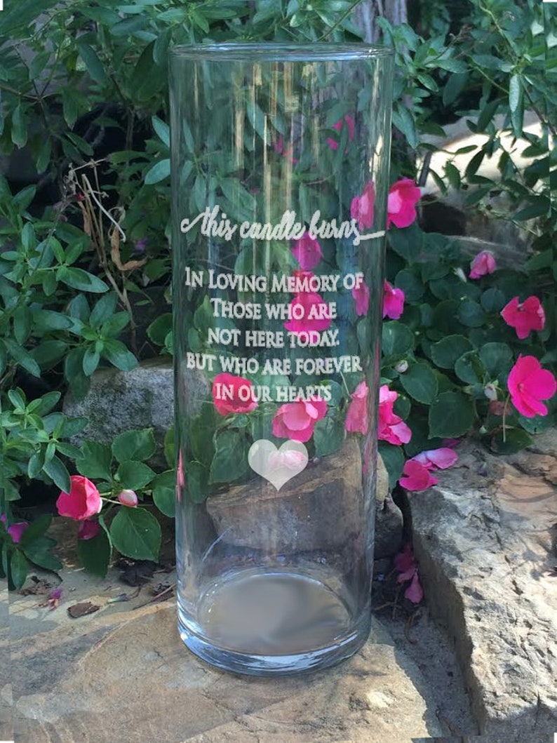 Personalized Memorial Vase in Loving Memory Vase floating Etsy