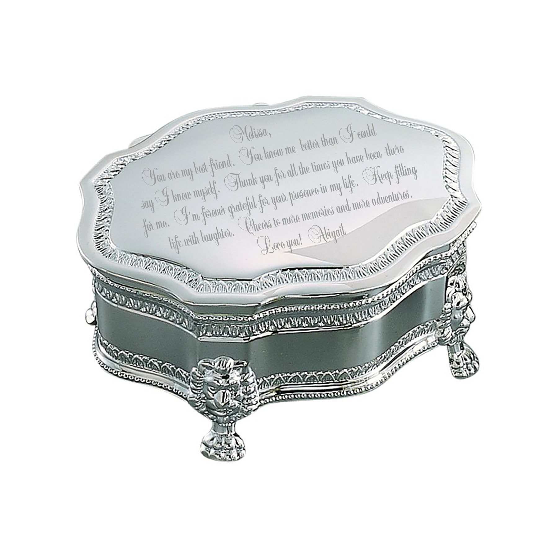 Personalized Large Victorian Keepsake Princess Jewelry Box -  Portugal