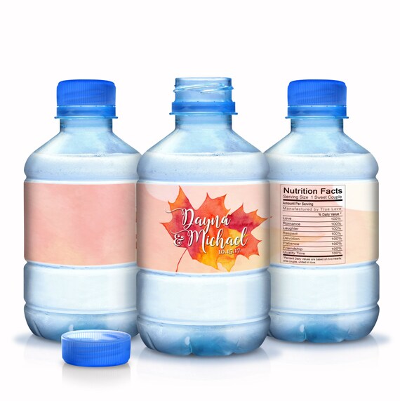 20 Fall Leaves Wedding Water Bottle Labels - Autumn Wedding Labels - Fall Wedding Labels - Fall Wedding Decor - Autumn Wedding Stickers Il_570xn