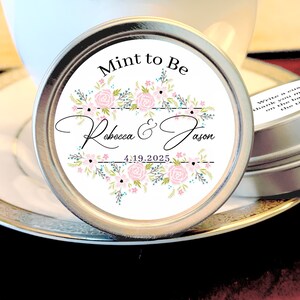 Bridal Shower Mint Tins, Personalized Mint Favor Mint to Be Wedding ...