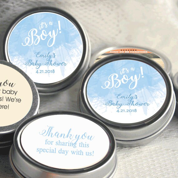 blue candy for baby shower favors