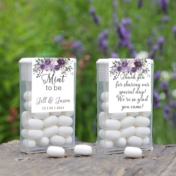 Purple & Lavender Personalized Mint to Be Tic Tac Label Wedding Favors, Tic Tac Favors, Wedding, Bridal Shower Favors, Personalized Favor Il_570xn