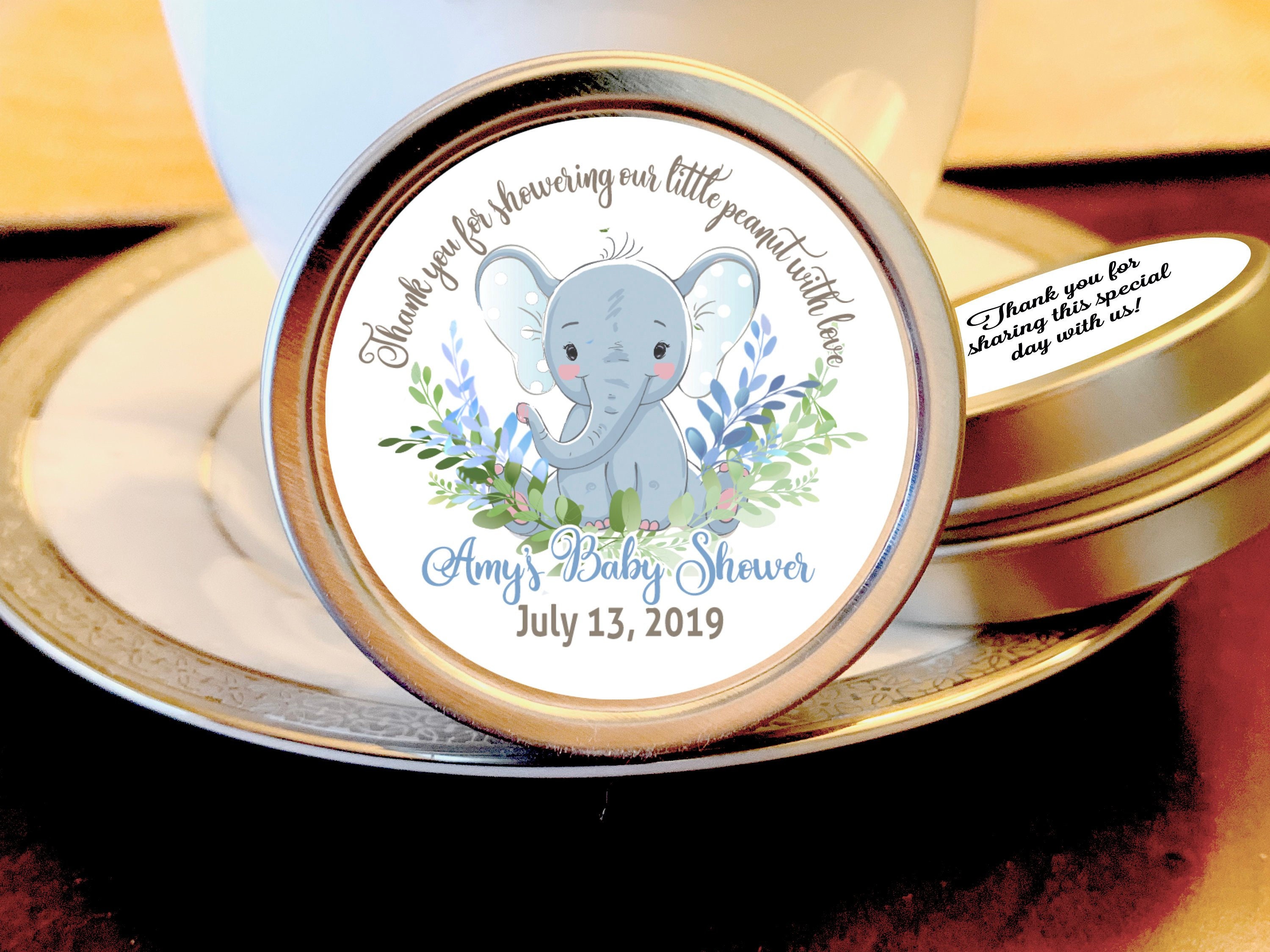 elephant baby shower favors boy