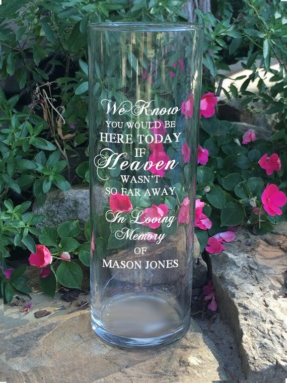 Memorial Vases In Loving Memory Vase Floating Wedding Memorial