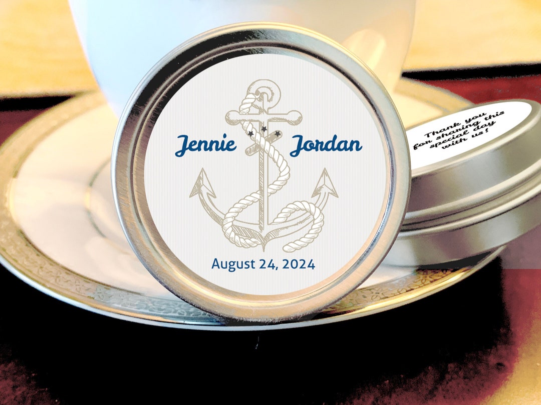 Personalized Anchor Wedding Mint Tins | Bridal Shower Favors - Etsy