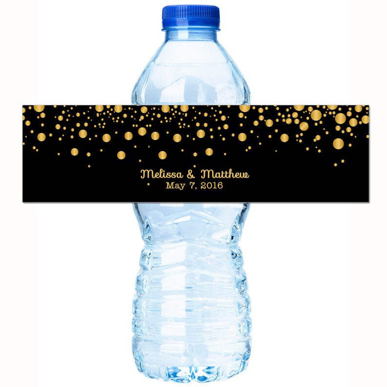 Wedding Water Bottle Labels Personalized Water Bottle Labels Etsy